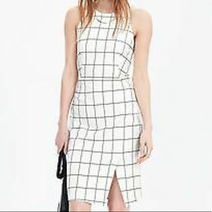 Banana Republic Windowpane Sleevless Sheath Dress